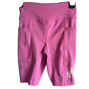 DISNEY Princess Castle Lavender Pink Ladies Biker Gym Running Shorts, XS